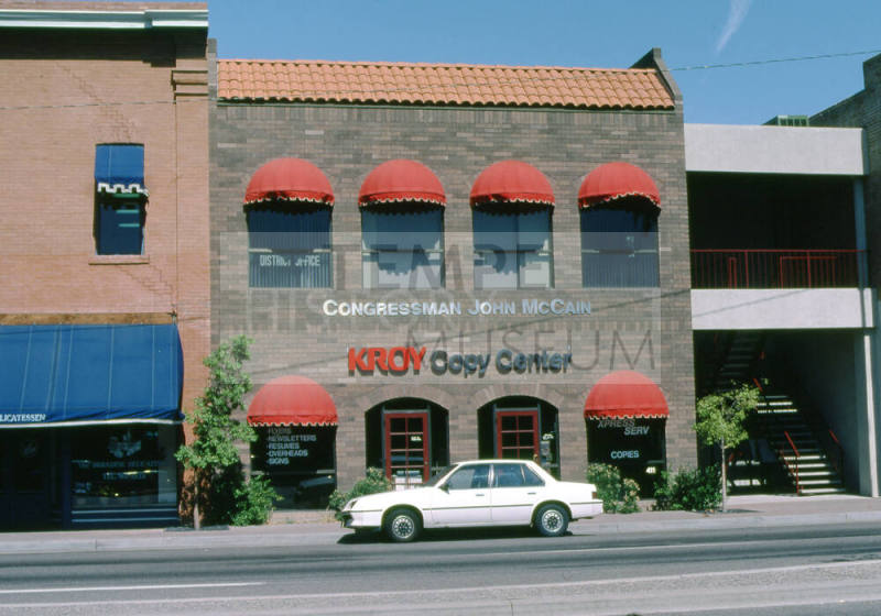 411 S. Mill Ave. Kroy Copy and Congressman John McCain.
