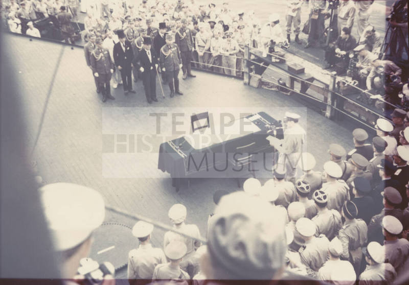 Photo by Howard Pyle- V.J. Day, Official Signing Ceremony of Surrender of Japan
