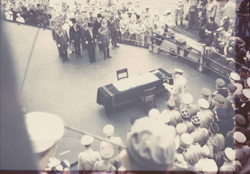 Photo by Howard Pyle- V.J. Day, Official Signing Ceremony of Surrender of Japan
