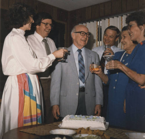 Family Toasting Howard Pyle at Party