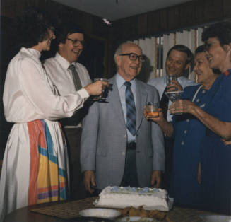 Family Toasting Howard Pyle at Party