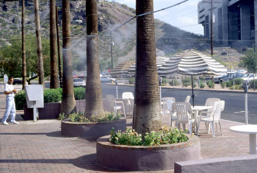 Patio on College Ave.