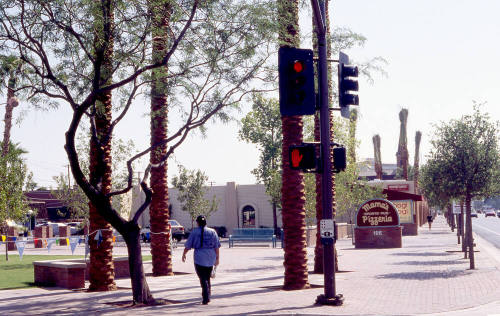 Street scene of Northeast Corner of University Dr. and Myrtle Ave.
