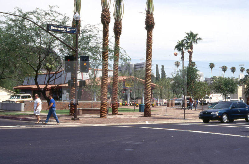Street Scene of Northeast Corner of University Dr. and Myrtle Ave.