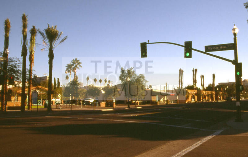 Street Scene, Corner of University Dr. and Myrtle Ave.