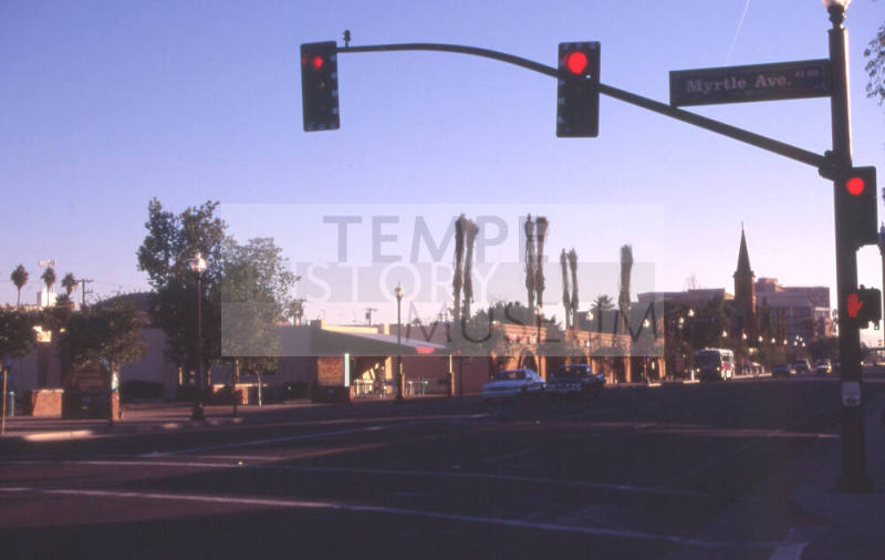 Street Scene, Corner of University Dr. and Myrtle Ave.