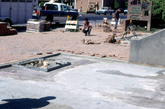 Construction work at All Saints Catholic Newman Center, University Dr. and College Ave.