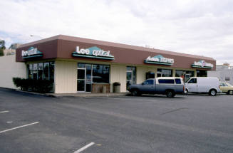 SE Corner of University Dr. and Mill Ave. - Tempe Center. Lee Optical, Artistic Trophies and Baskin Robbins