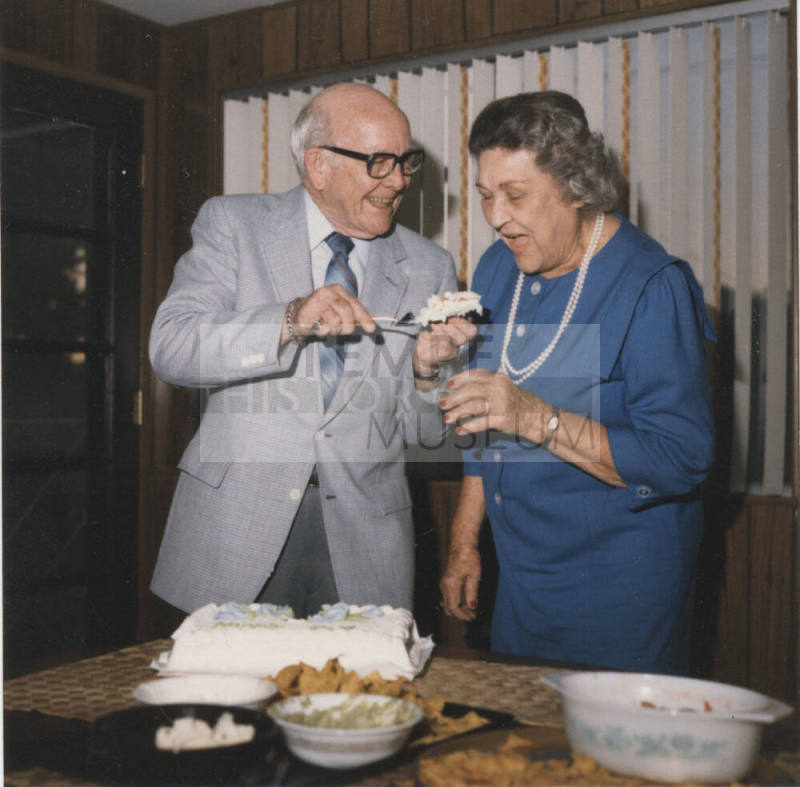 Howard Pyle Gives Cake to Lucile