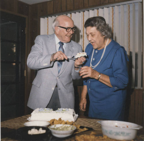Howard Pyle Gives Cake to Lucile