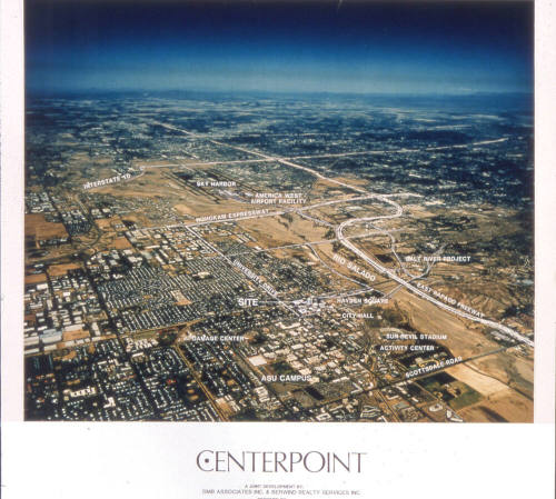 Aerial Photograph of Downtown Tempe Used for Centerpoint Development