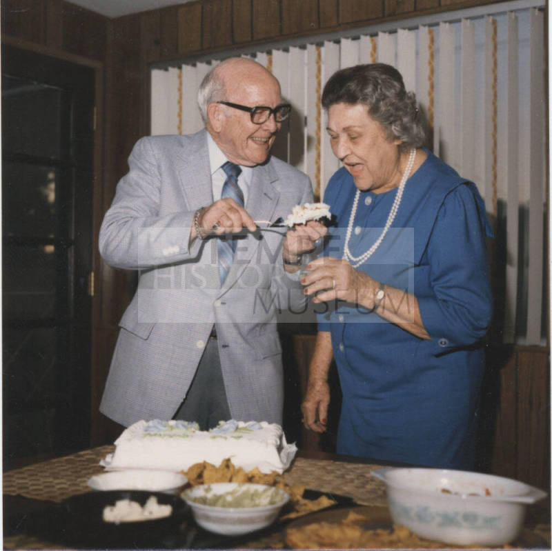 Howard Pyle Gives Cake to Lucile