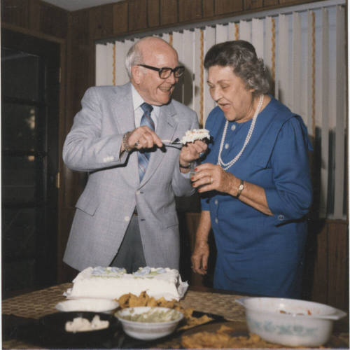 Howard Pyle Gives Cake to Lucile