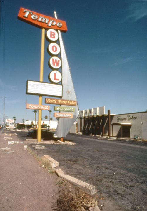 1100 E. Apache Blvd., Tempe Bowl sign