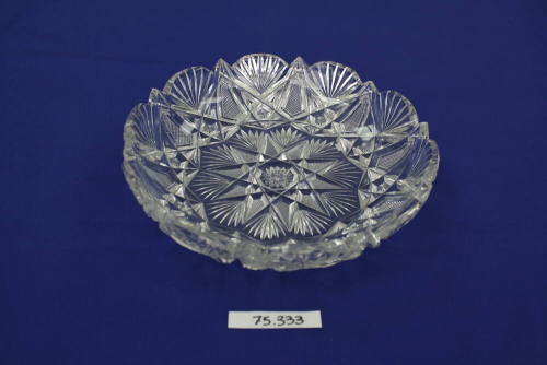 Cut glass fruit bowl