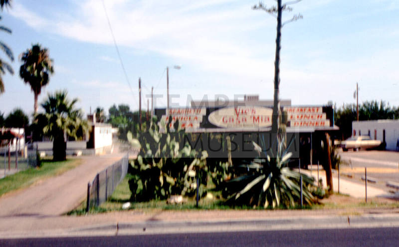 Vic's Casa Mia Building side view, 2050 E. Apache