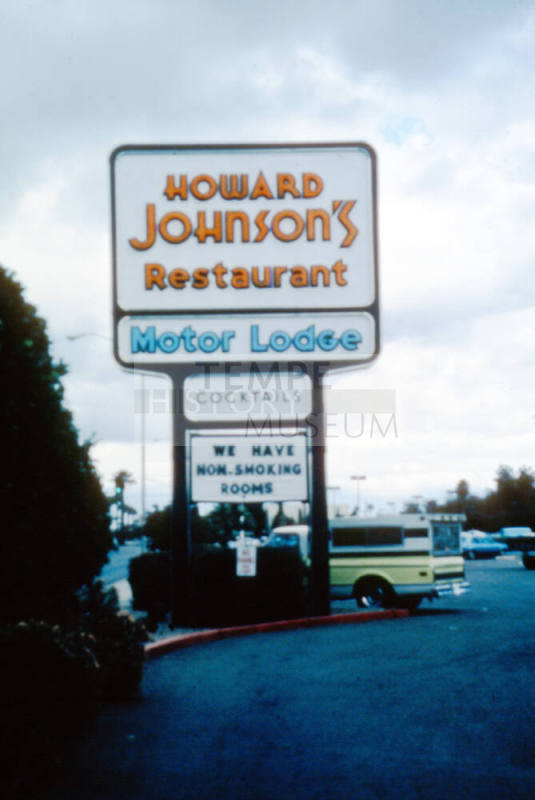 Howard Johnson Restaurant and Motor Lodge Sign, 225 E. Apache