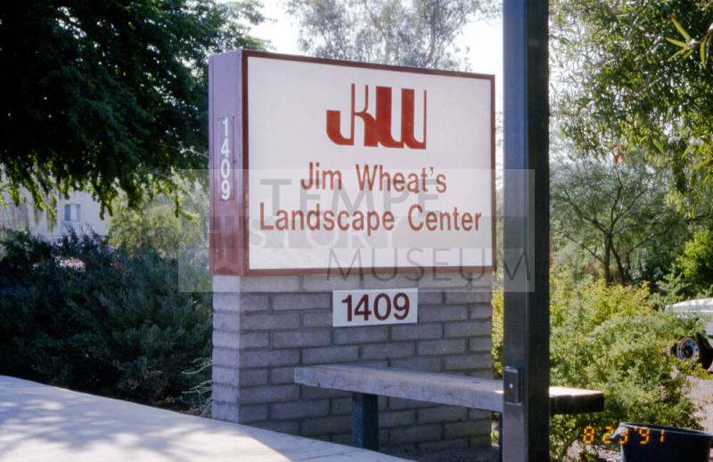 Jim Wheat's Landscape Center Sign, 1409 E. Apache