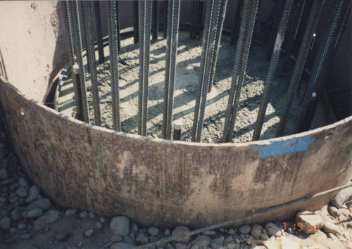 Concrete Pour D/S at Pier #1 (W)