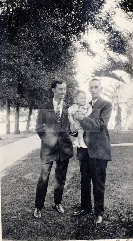 Vera Etta Johnson with Father and Grandfather