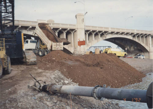 Hauling Fill Pad Material to Pier #3