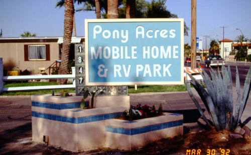 Pony Acres Mobile Home and RV Park, 1847 E. Apache