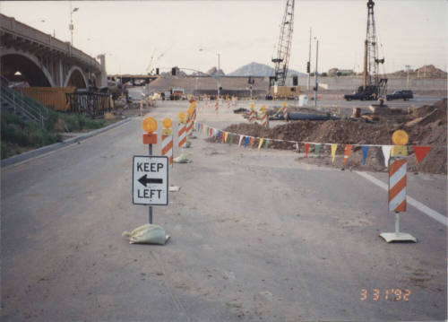 Traffic Control Northbound Mill Avenue at Abut #1