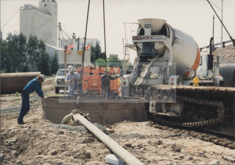 Backfilling D/S at Abut #1 With Cement Slurry