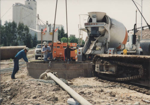 Backfilling D/S at Abut #1 With Cement Slurry