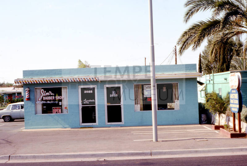 Anstine Real Estate and Jim's Barber Shop, 2083 and 2085 E. Apache Blvd.