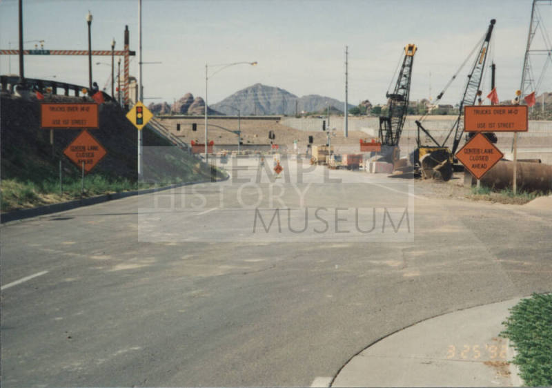 Traffic Control on Northbound Mill Avenue at Rio Salado