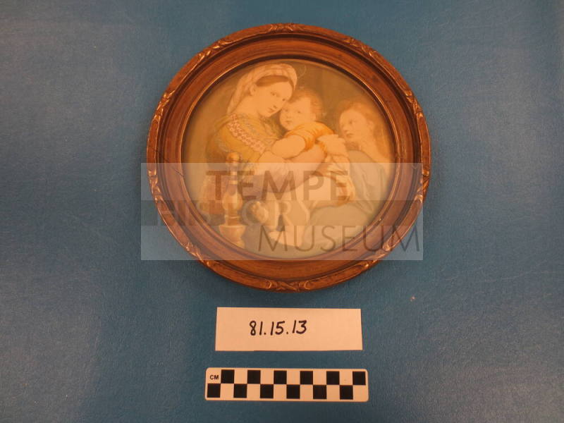 Framed lithograph of Mother & Child