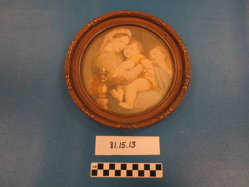 Framed lithograph of Mother & Child