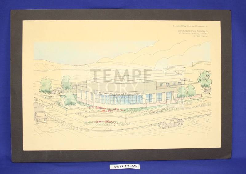 Architect's rendering of Tempe Chamber Commerce Building