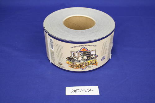 Roll of beer bottle labels for Tempe Chamber Centennial Ale, Four Peaks Brewery