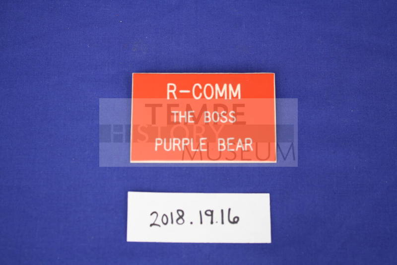 R-Comm Pin, "The Boss", "Purple Bear"