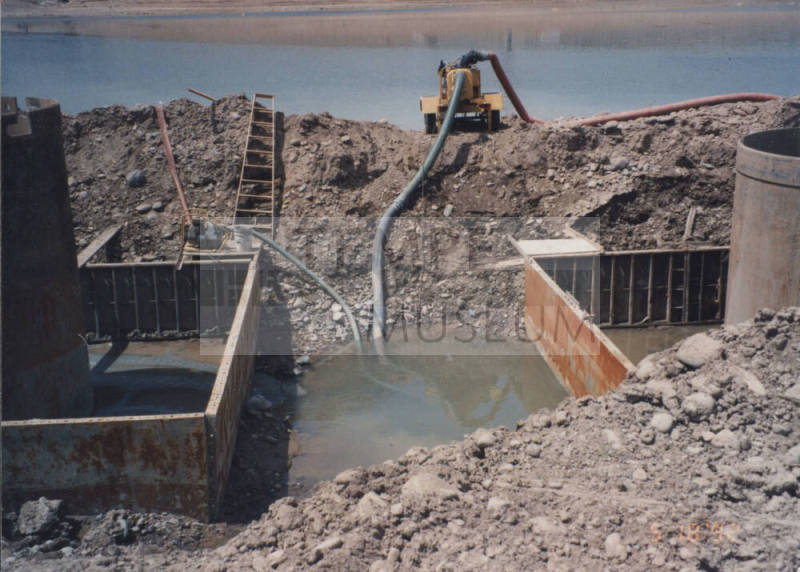 Forming Pier 3 Columns Dewatering Spring
