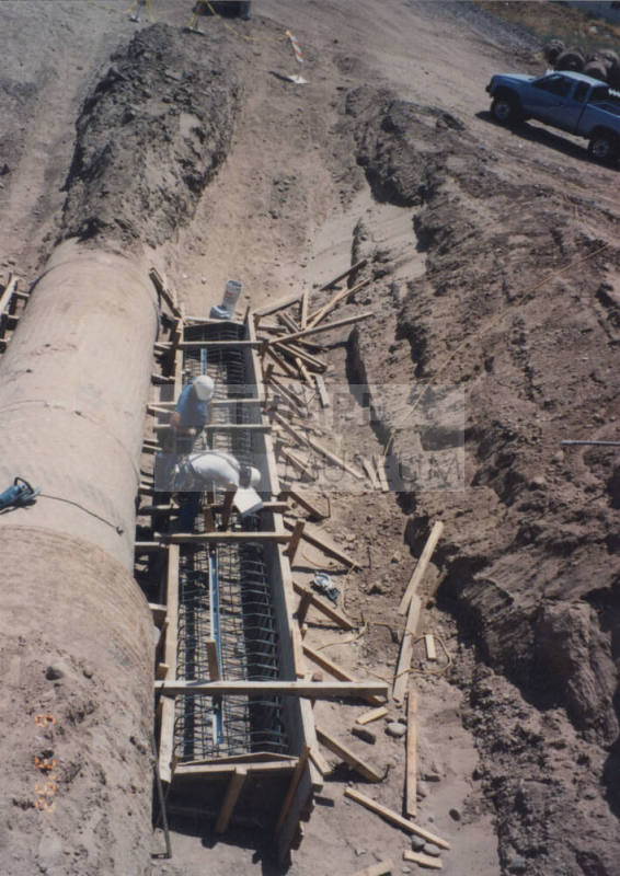 Set Rebars on 84 Cop Waterline Anchor Block