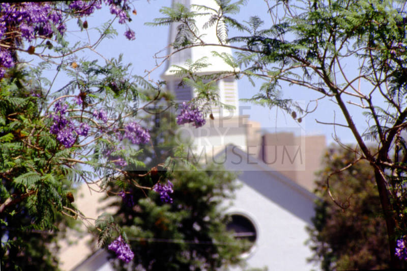 First Congregational Church steeple, 101 E 6th St.