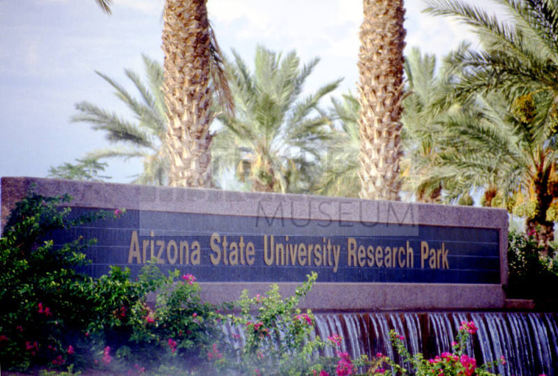 ASU Research Park sign, 2100 E. Elliot Rd.