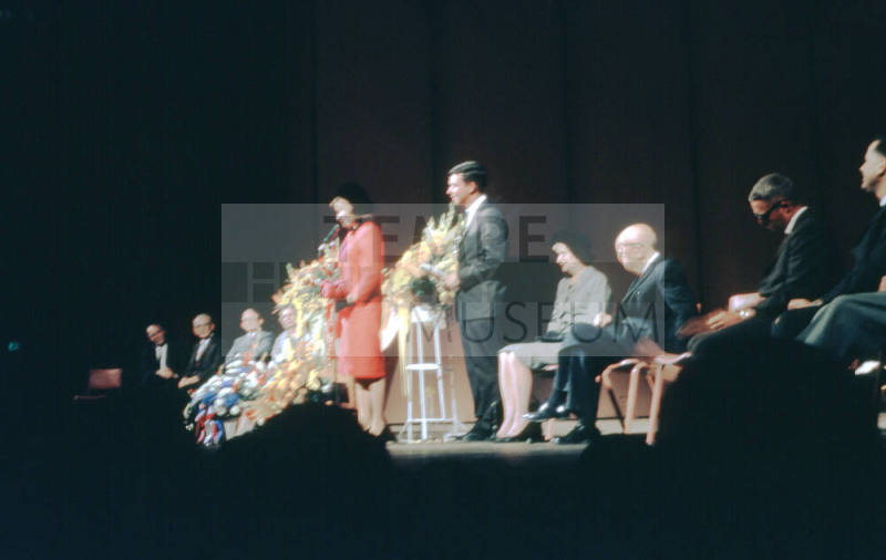 Vonda Kay Van Dyke with Carl Hayden at Gammage Auditorium