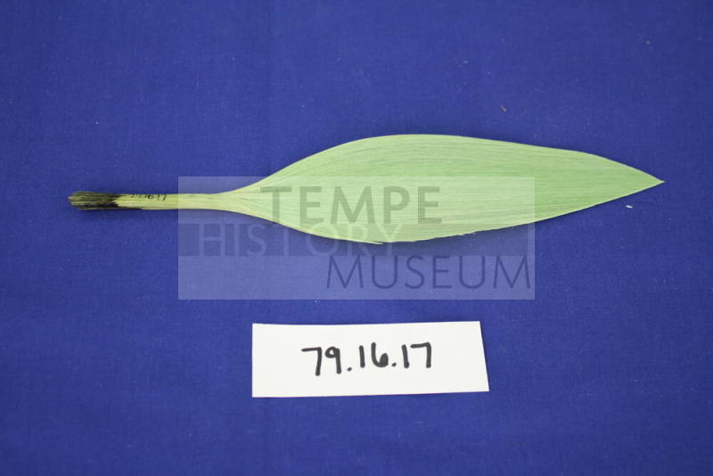 Green spun glass leaf