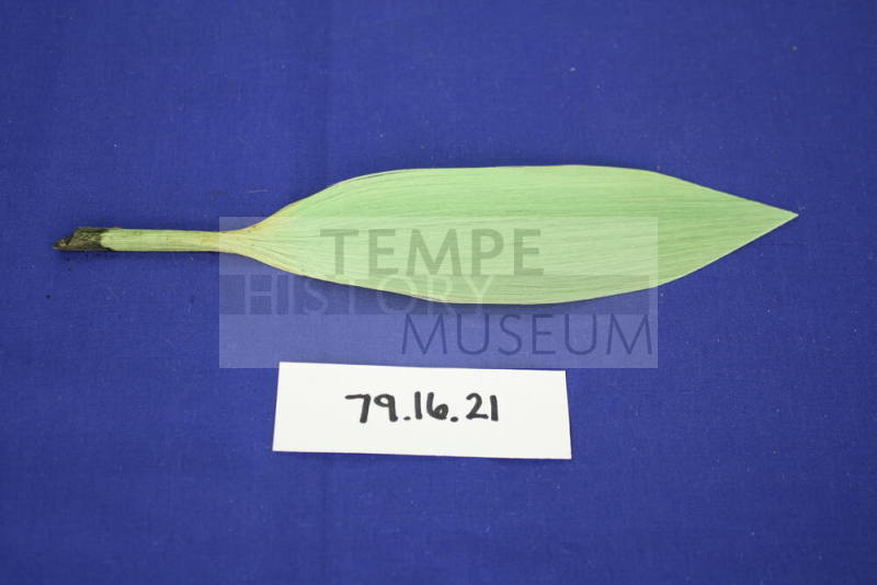 Green spun glass leaf