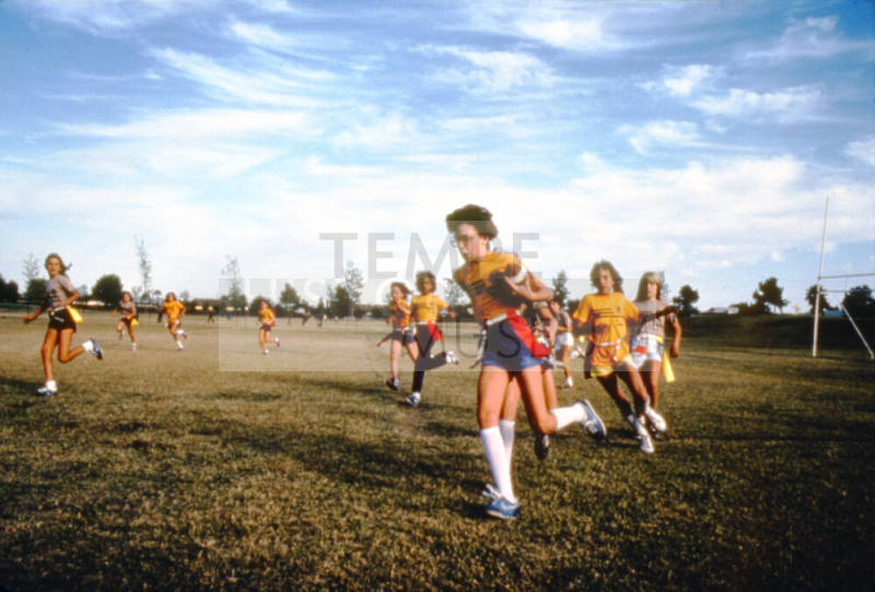 Girls Playing Flag Football