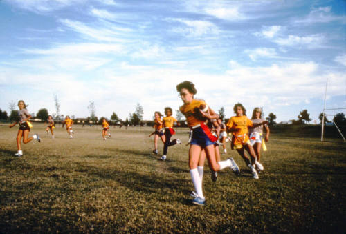 Girls Playing Flag Football