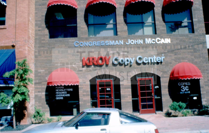 McCain office and Kroy Copy Center, 411 S. Mill Ave.