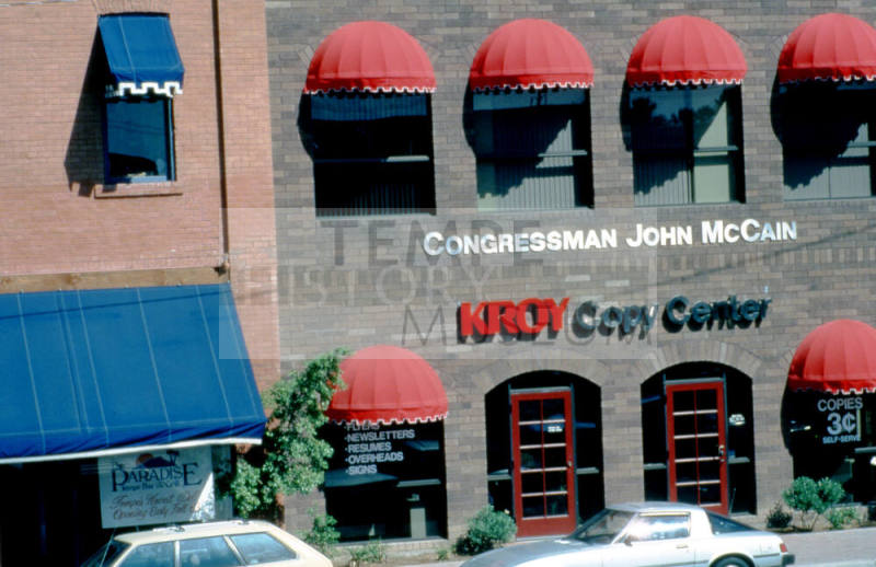 McCain office and Kroy Copy Center, 411 S. Mill Ave.