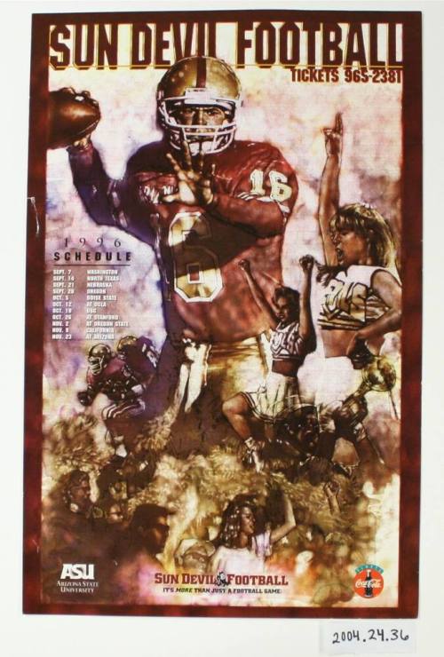 Poster, ASU Sun Devil Football, 1996
