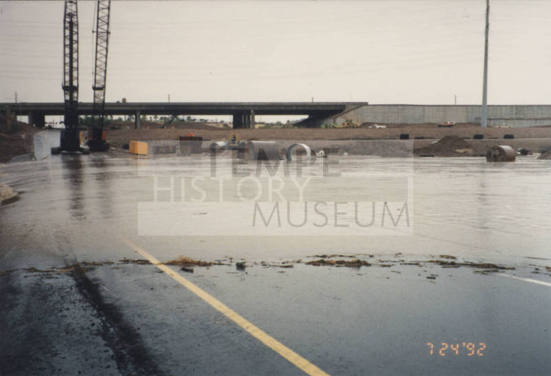 Runoff in Salt River Over Northbound Mill Avenue