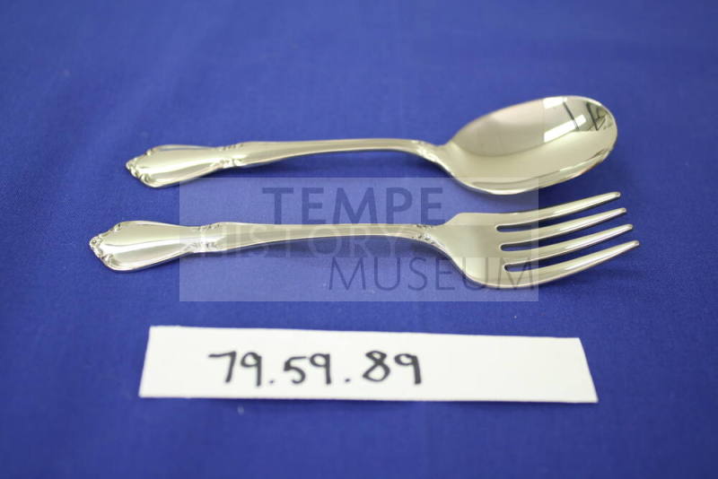 (A) Child's Fork, (B) Child's Spoon